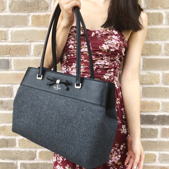 Gaby’sBags👜💕NWT Kate Spade Large Tote felt Bow - Picture 3 of 8